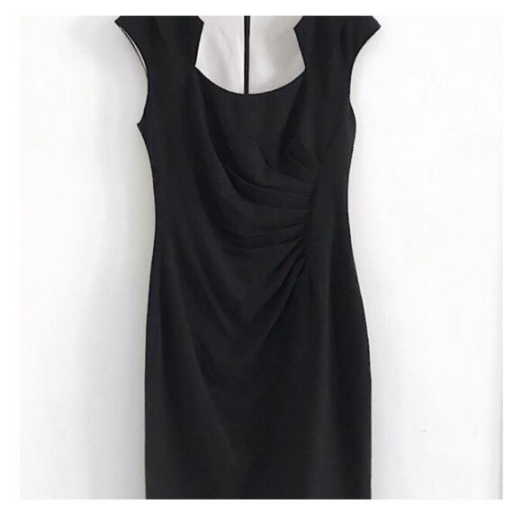 Calvin Klein Petite Cap Sleeve Side Ruched Sheath Dress - Picture 5 of 15